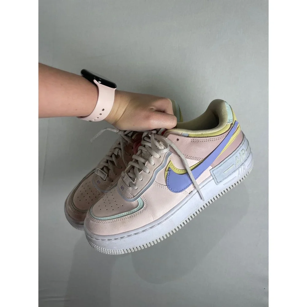 Nike Air Force 1 Shadow Womens 8.5 Pastel Pale Ivory CI0919-106 Low Top Sneakers